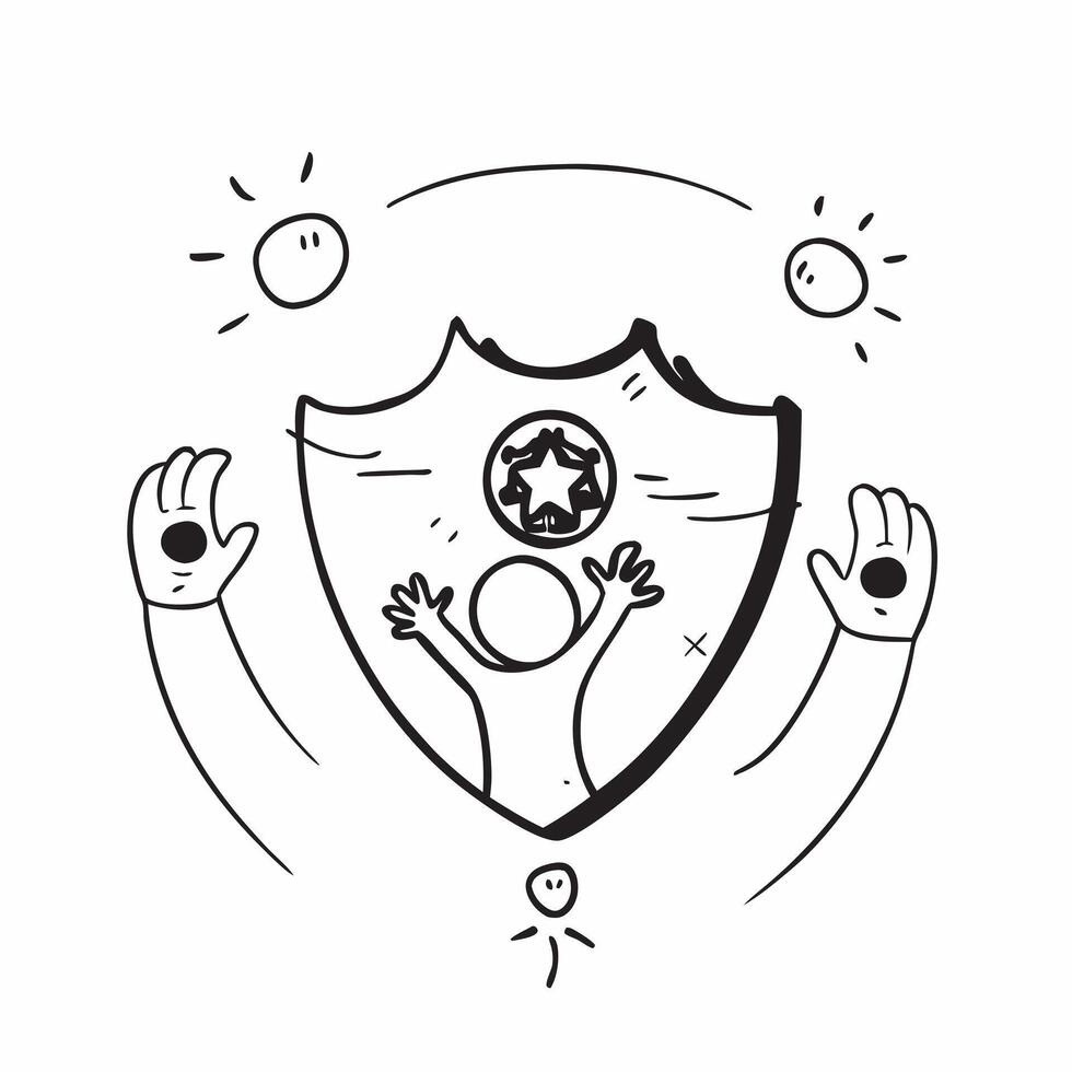 Holographic Family Shield with Glowing Safety Symbol concept as A sleek copy space photo featuring a holographic shield with an interracial family and a glowing safety symbol repre pure vector
