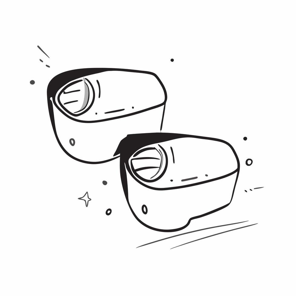 Holographic glasses with glowing lenses concept as A pair of futuristic glasses with holographic glowing lenses softly highlighted by ambient light isolated on a clean white backgr pure vector