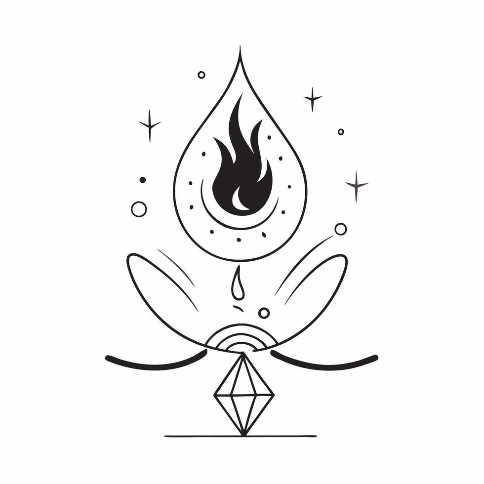 Holographic Mandala and Flame with Purity Text concept as A serene photo featuring a glowing holographic mandala and flame symbolizing purity and spiritual cleansing during Dussehr pure vector