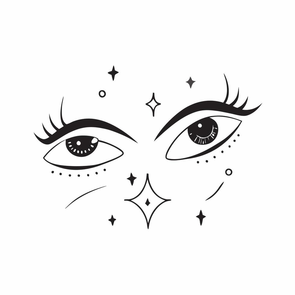 Holographic Plus Size Model Eyes with Focus Text concept as A glossy vibrant holographic design featuring the eyes of a plus size model with the word Focus in a sleek script The d pure vector