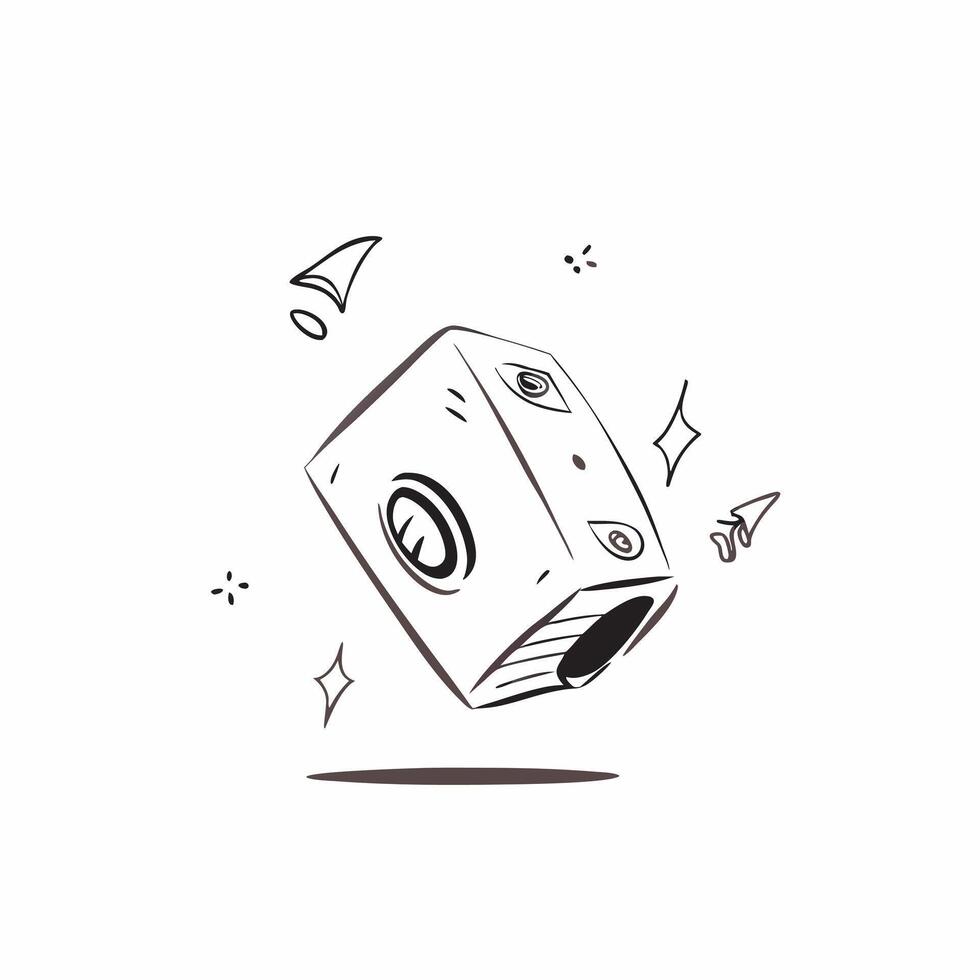 Holographic speaker with floating elements concept as A futuristic speaker with floating holographic elements softly highlighted by ambient light isolated on a clean white backgrou pure vector
