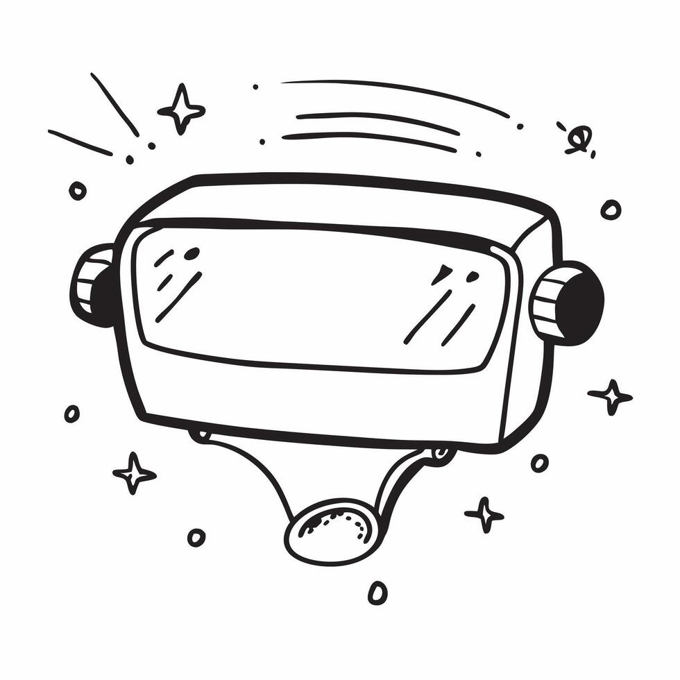 Holographic Virtual Reality Headset concept as A holographic virtual reality headset with glowing elements representing immersive virtual learning with ample copy space on a white pure vector