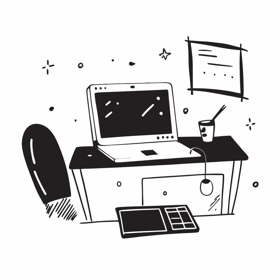 Home Office Desk with Abstract Digital Art and Glossy Finish concept as A photo depicting a home office desk with an abstract digital art background and a glossy finish The image pure Set 2 vector