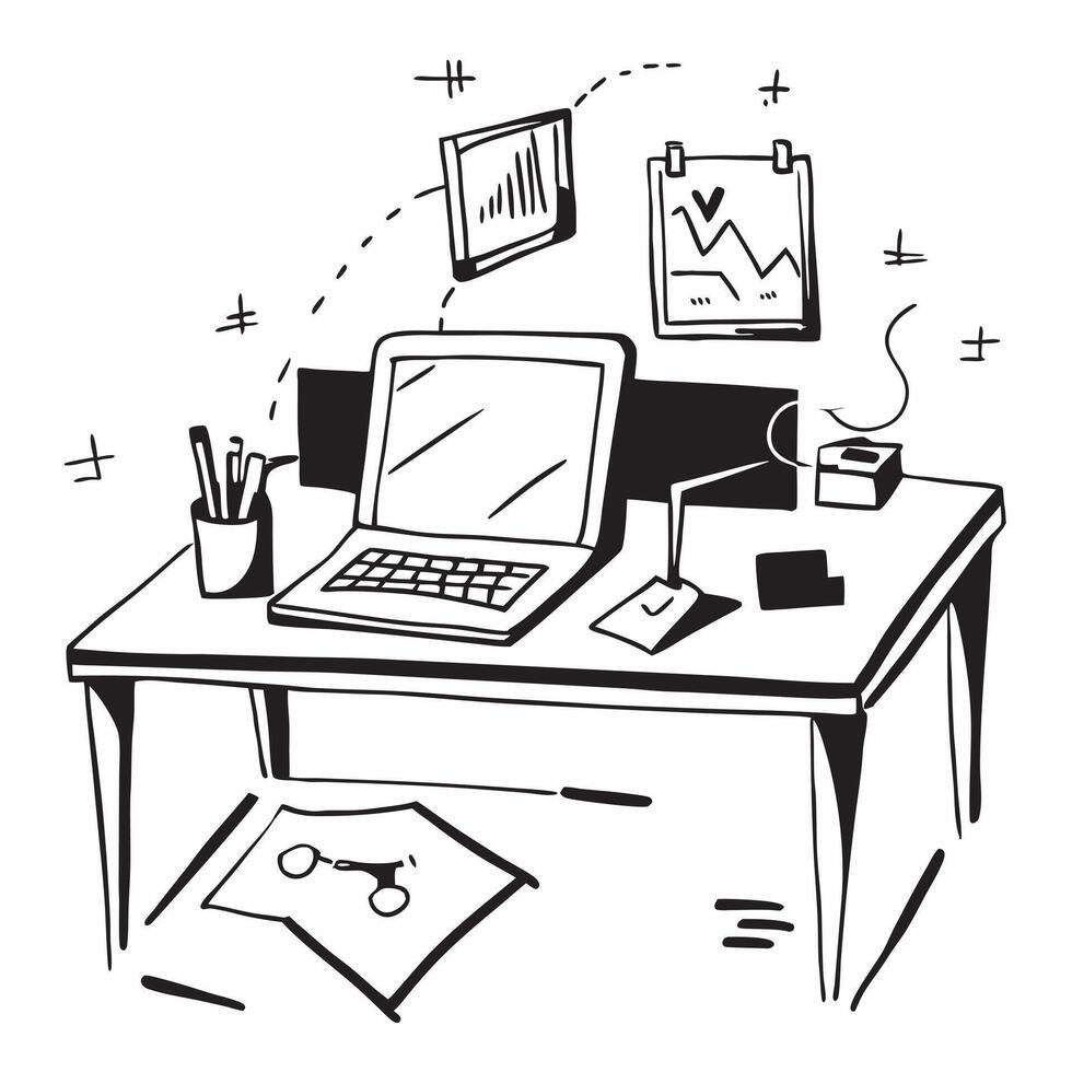 Home Office Desk with Abstract Digital Art and Glossy Finish concept as A photo depicting a home office desk with an abstract digital art background and a glossy finish The image pure Set 4 vector