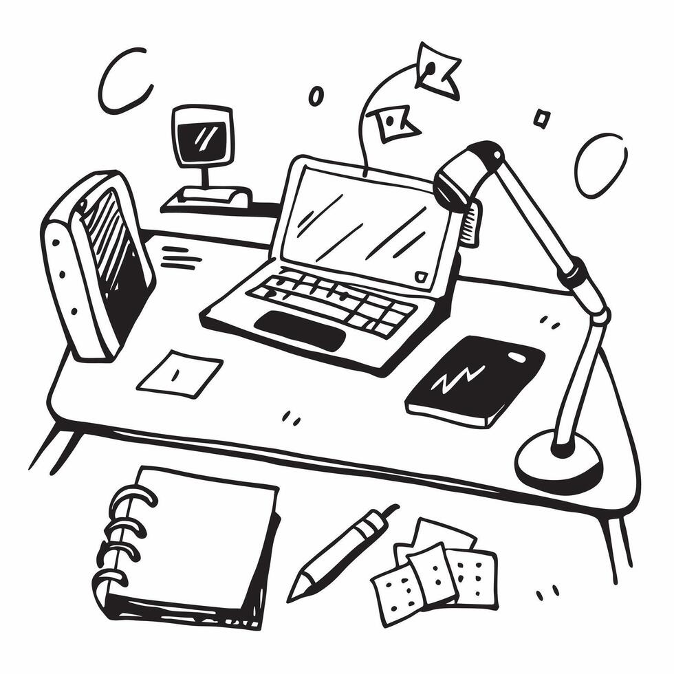 Home Office Desk with Glossy Digital Art Background concept as A photo featuring a home office desk with a glossy digital art background The image focuses on the desk setup highli pure Set 4 vector