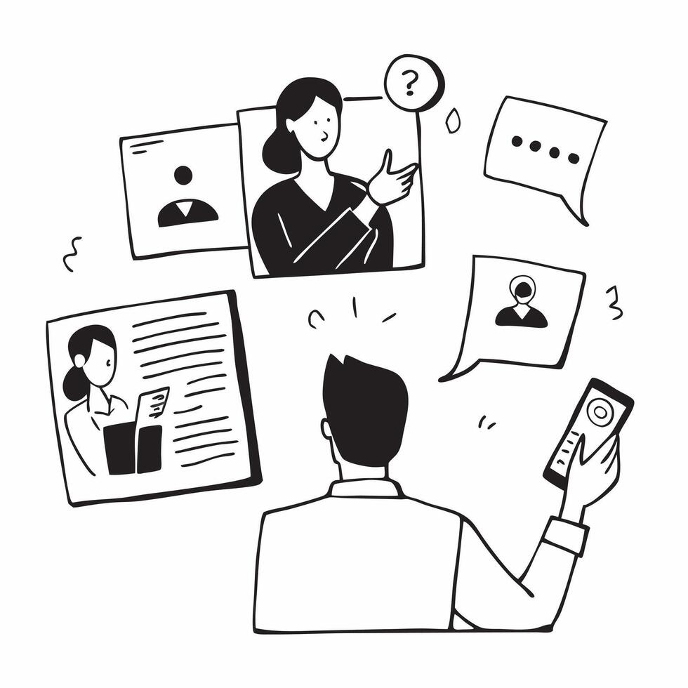 HR professional conducting interviews in a glossy virtual setting concept as Camera movement Zoom into the HR professional screen showing interview questions with a glossy professi pure vector