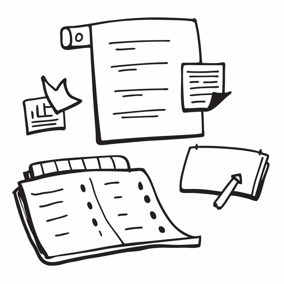 Isolated Learning Management System Icons concept as A set of isolated icons representing elements of a Learning Management System LMS such as a calendar and checklist on a pure vector