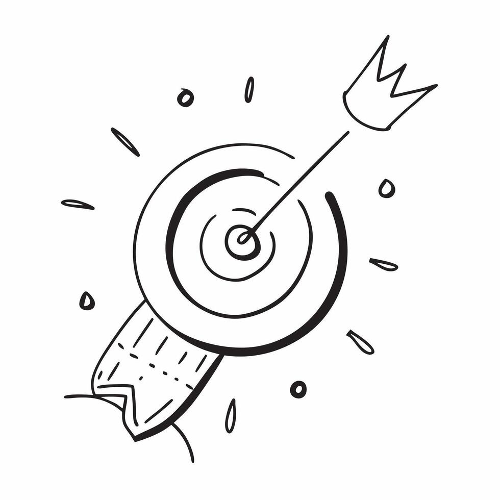 Isolated of a target and arrow with the word Goals concept as A design showing a target and arrow with the word Goals displayed prominently The elements are isolated pure vector
