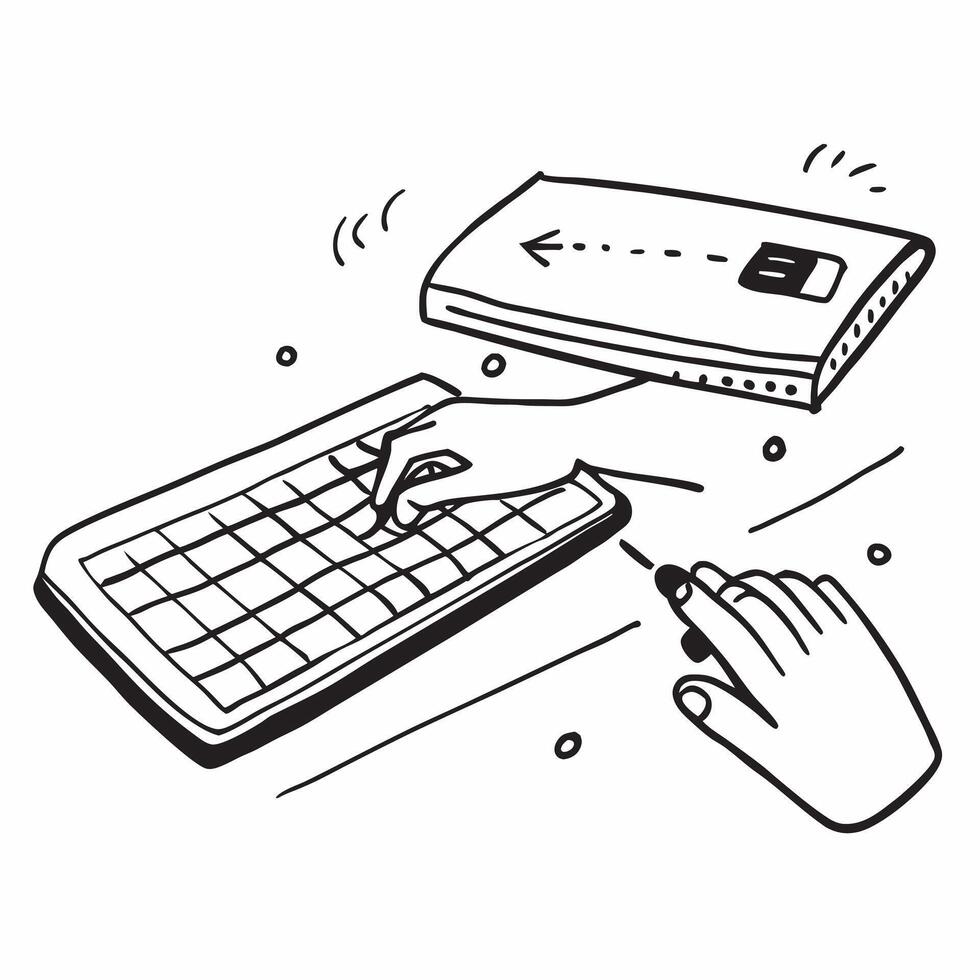 Keyboard and Mouse Isolated concept as A image of a sleek keyboard and mouse isolated on a white background Perfect for representing a modern tech savvy home office in Pho pure Set 5 vector