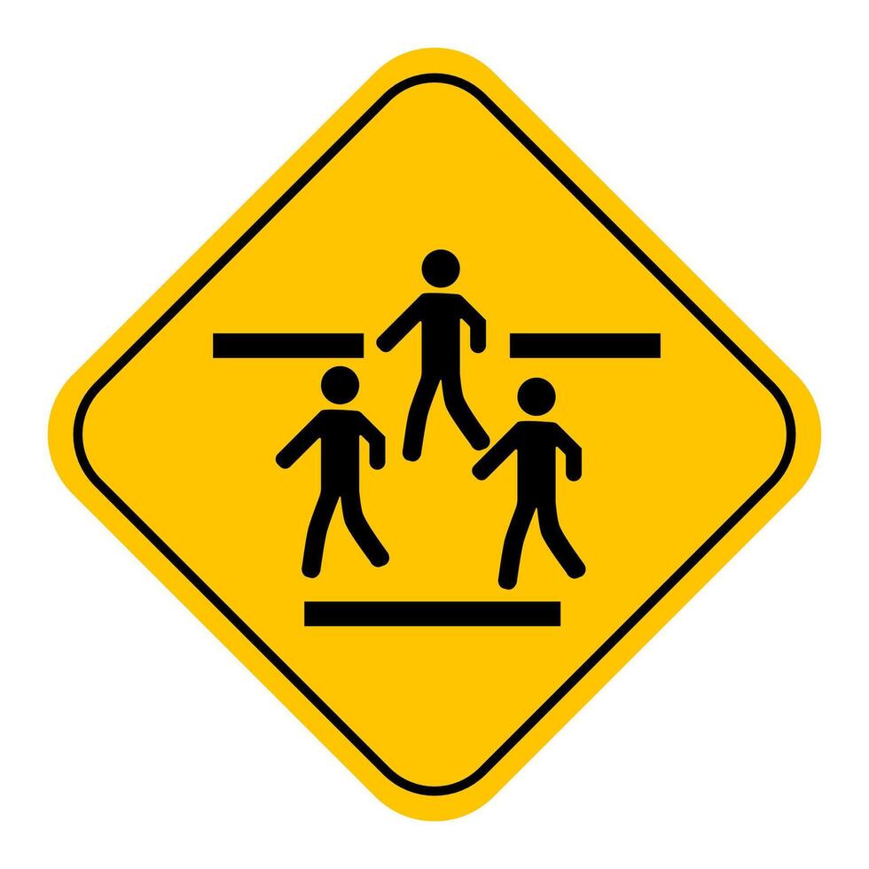 Waiting for pedestrians sign vector