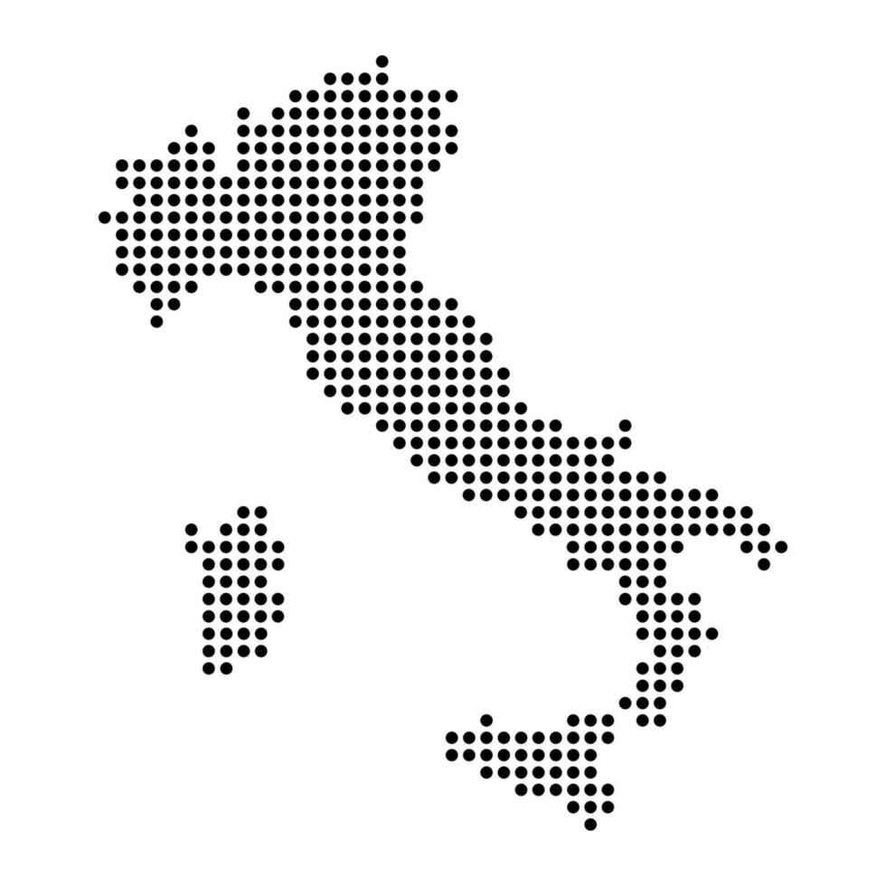 Italy dotted map isolated on white background vector