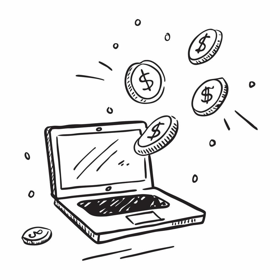 Laptop with holographic coins and Dhanteras text isolated on white background concept as Camera movement Zoom into the laptop screen displaying holographic coins and Dhanteras text pure Set 2 vector