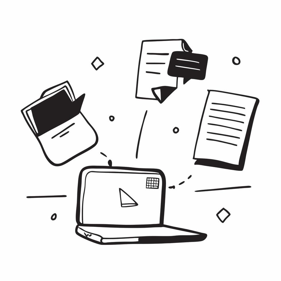 Laptop with Holographic Home Office Icon and Productivity Icon concept as A photo featuring a laptop with a glossy glowing holographic home office icon and productivity icon The o pure Set 10 vector