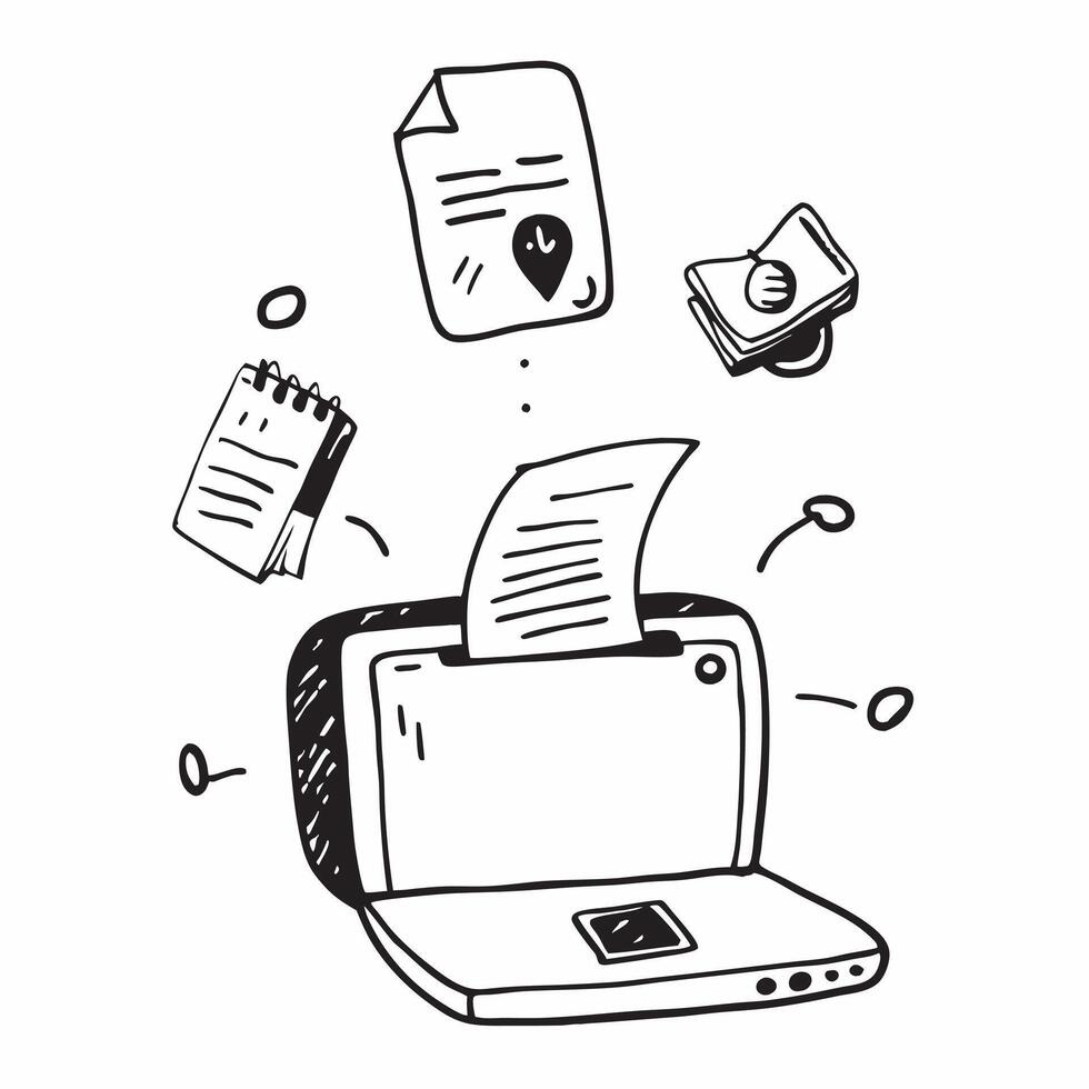 Laptop with Holographic Home Office Icon and Productivity Icon concept as A photo featuring a laptop with a glossy glowing holographic home office icon and productivity icon The o pure Set 9 vector