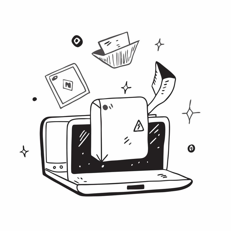 Laptop with Holographic Home Office Icon and Productivity Icon concept as A photo featuring a laptop with a glossy glowing holographic home office icon and productivity icon The o pure Set 24 vector