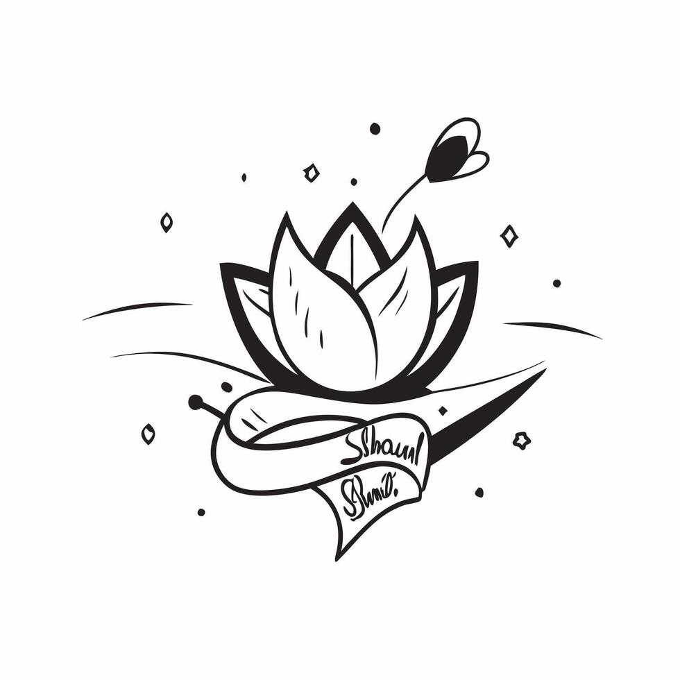 Lotus and Happy Sharad Purnima text isolated on white background concept as Camera movement Zoom into the lotus with Happy Sharad Purnima text Scene Isolated white background Det pure Set 2 vector