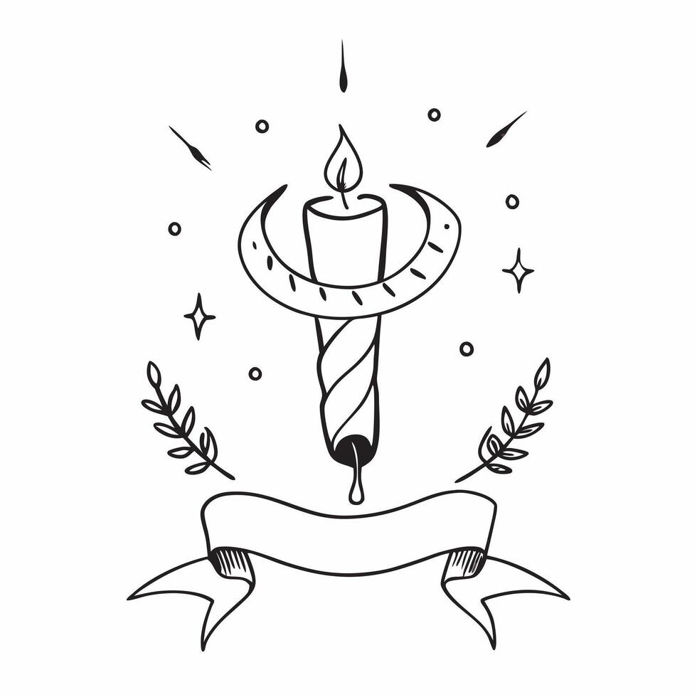 Marigold Garland and Candle concept as A illustration of a marigold garland intertwined with a lit candle isolated on a white background This design highlights the k pure vector