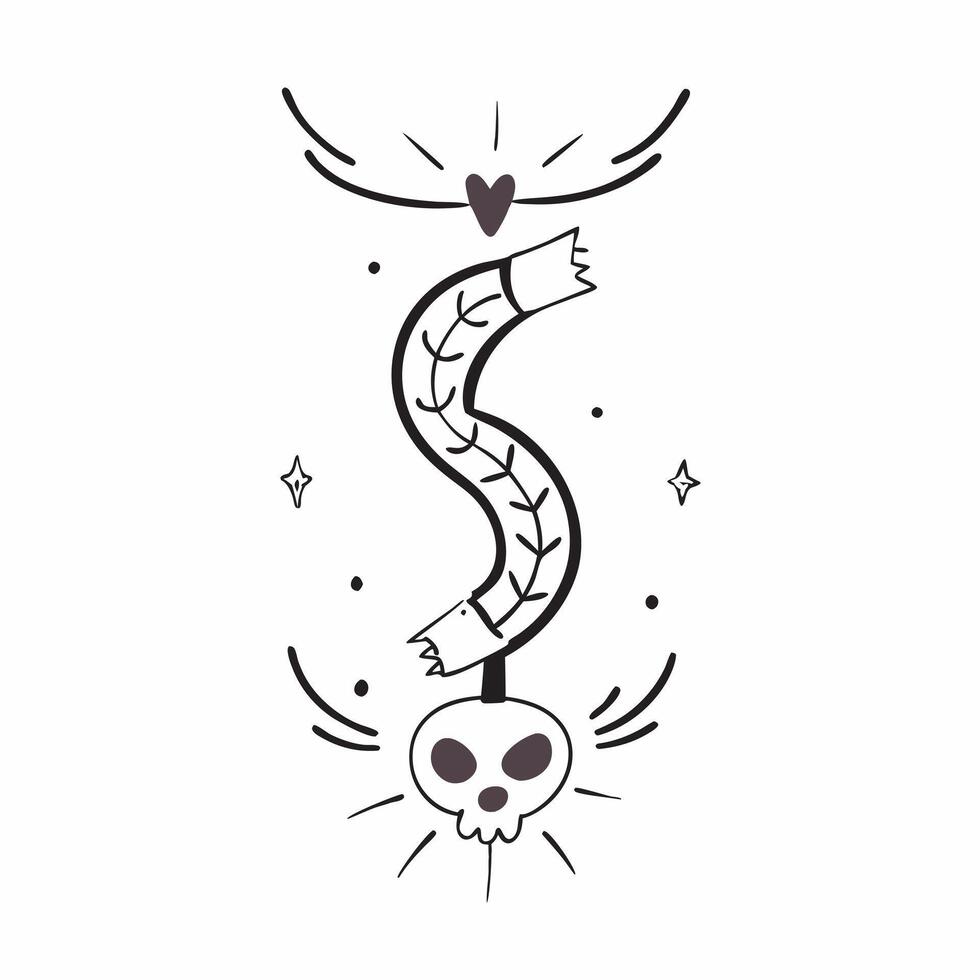 Marigold Garland with Sugar Skull Isolated concept as A illustration of a marigold garland intertwined with a sugar skull isolated on a white background The design c pure vector