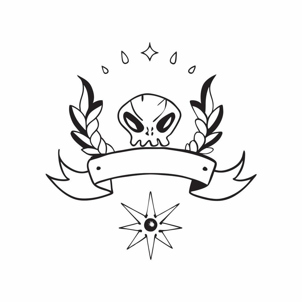 Marigold Garland and Skull Isolated concept as A illustration of a marigold garland intertwined with a skull both isolated on a white background The design captures pure vector