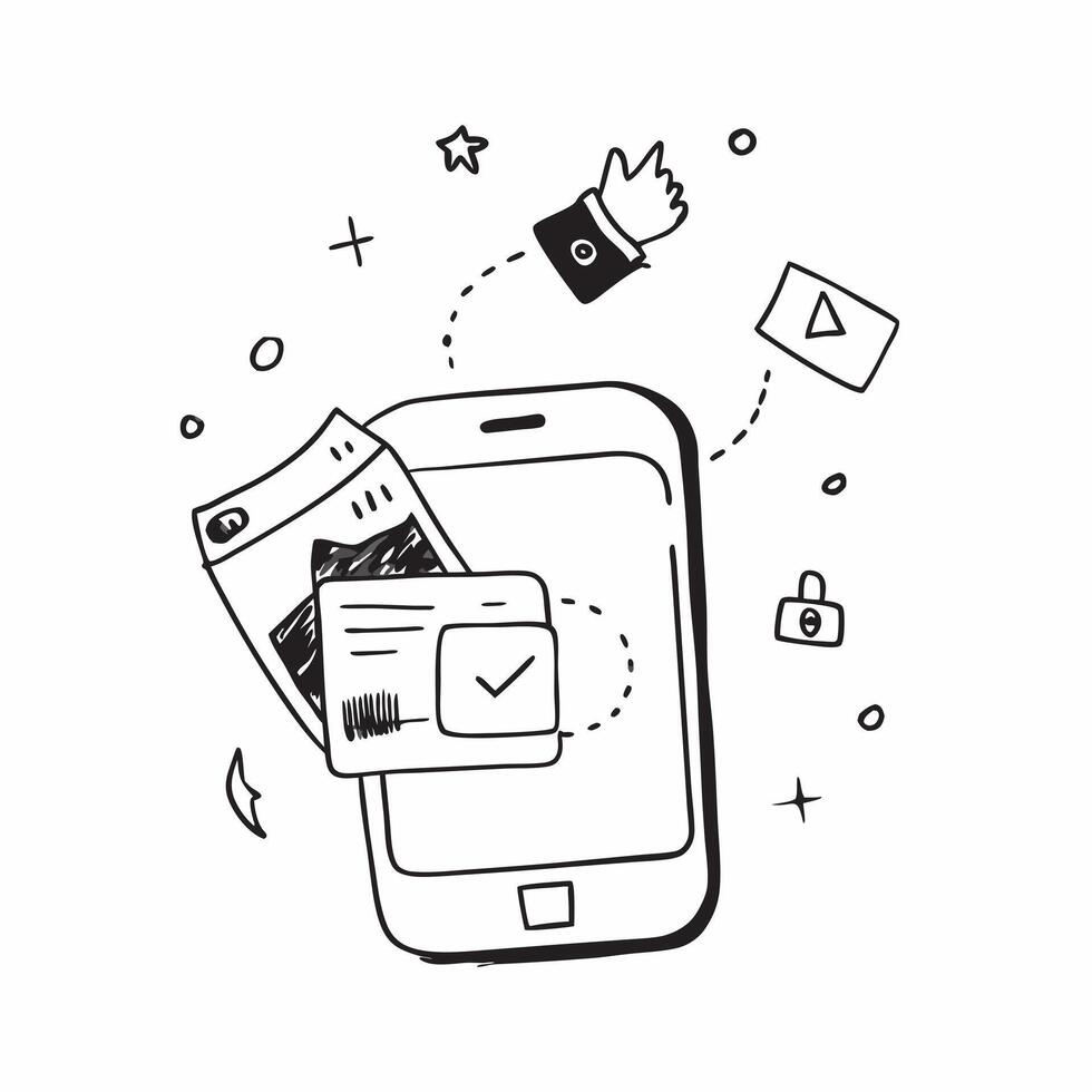 Mobile Phone with Holographic Home Office Icon and Connectivity Icon concept as A photo depicting a mobile phone with a glossy glowing holographic home office icon and connectivity pure Set 10 vector