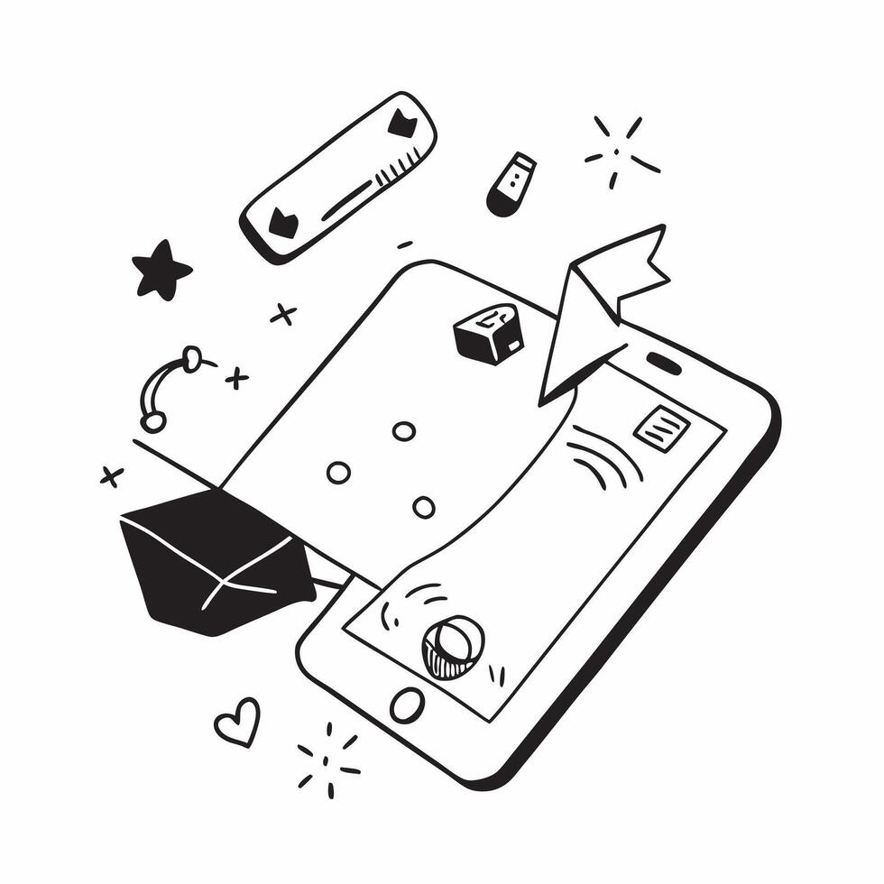 Mobile Phone with Holographic Home Office Icon and Connectivity Icon concept as A photo depicting a mobile phone with a glossy glowing holographic home office icon and connectivity pure Set 8 vector