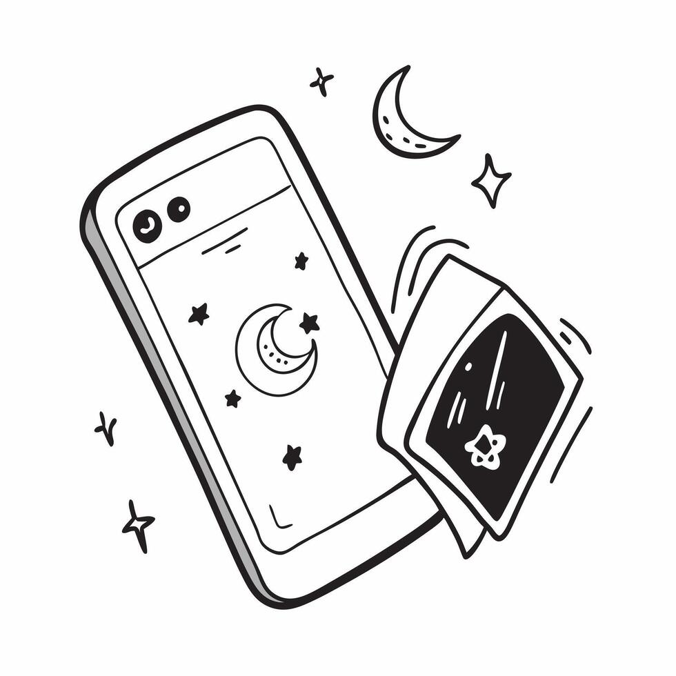 Mobile phone with holographic Turkish crescent and star and 29 Ekim text isolated on white background concept as Camera movement Pan across the mobile phone screen displaying a hol pure Set 2 vector