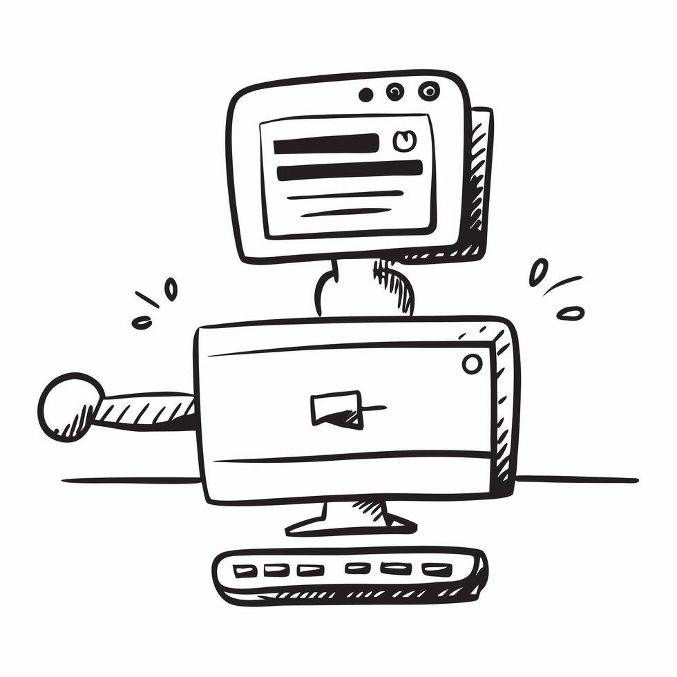 Monitor and Keyboard with Remote Work Text concept as A monitor and keyboard with Remote Work text on a white background symbolizing the central tools for remote work Camera captu pure Set 4 vector