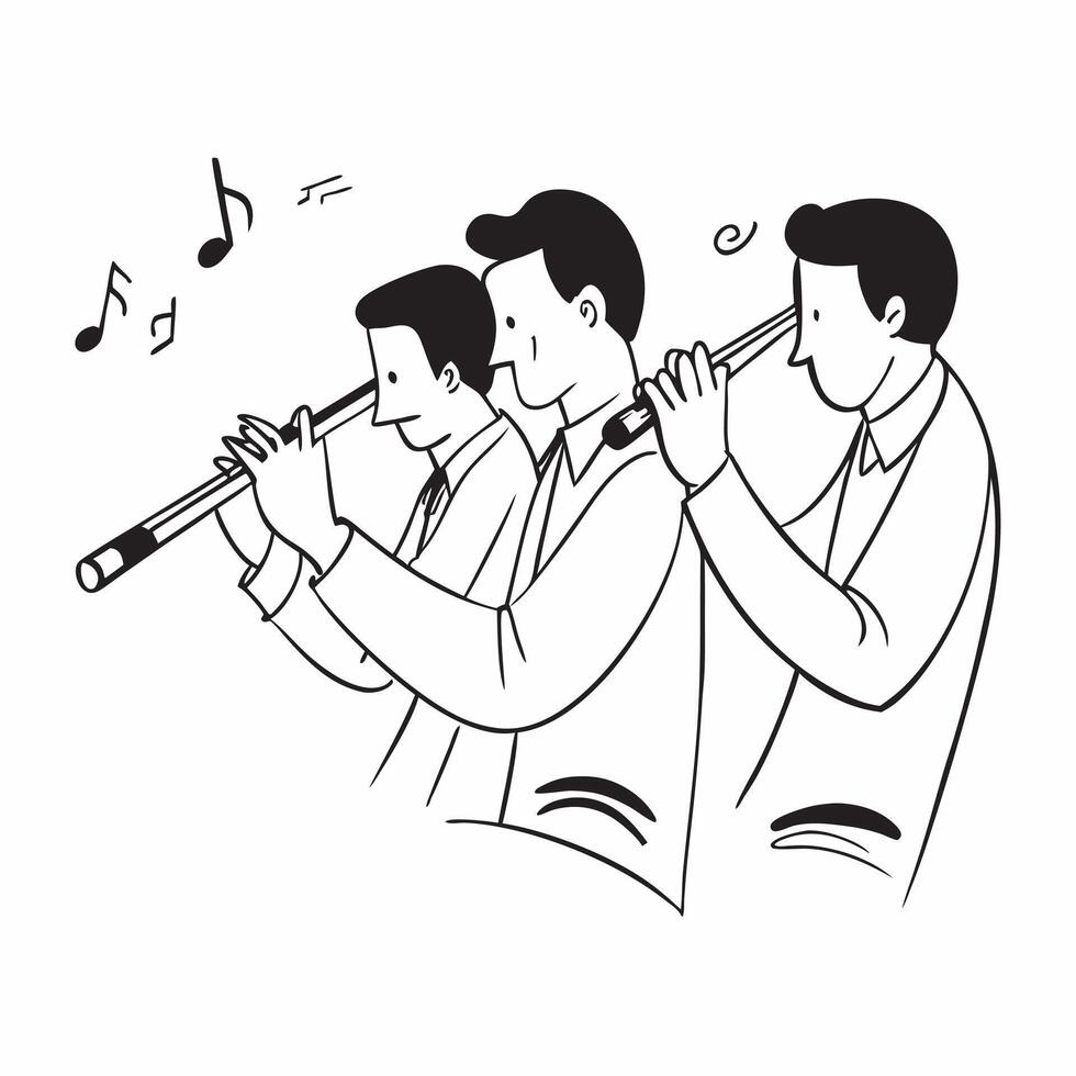 Musicians playing glossy flutes for Sharad Purnima concept as Camera movement Pan across the musicians playing flutes Scene Isolated stage with glossy flutes Detail Glossy polish pure vector
