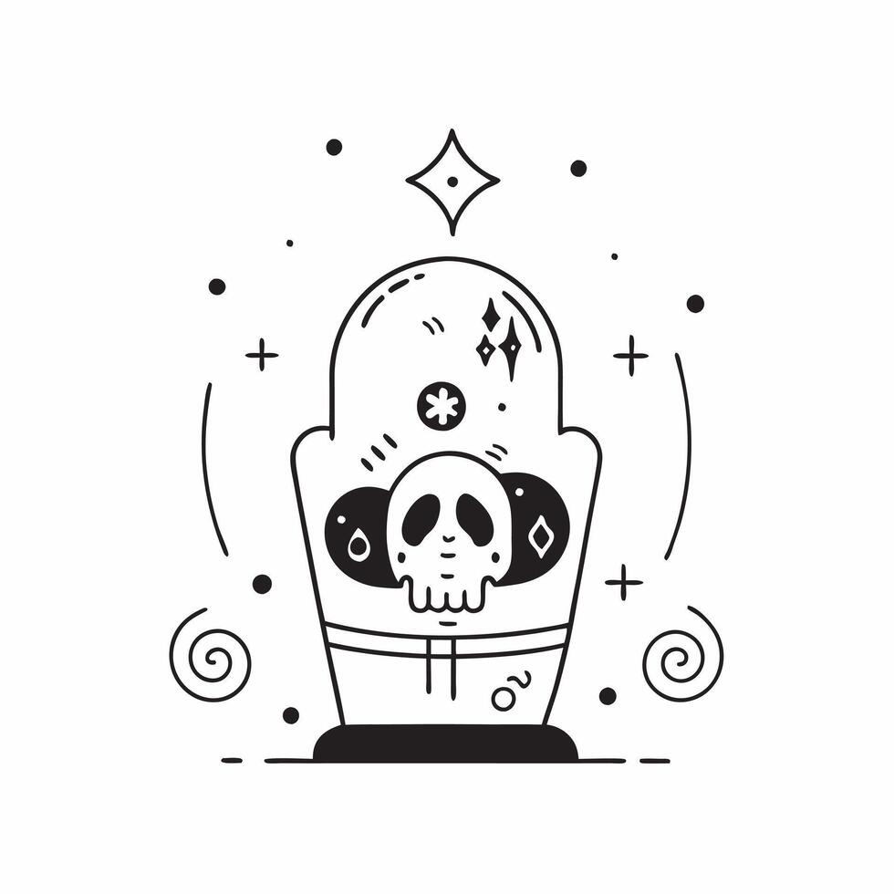 Neon Ofrenda with Digital Glowing Skulls concept as A vibrant digital composition featuring a neon ofrenda surrounded by glowing skulls and abstract light effects symbolizing the t pure vector