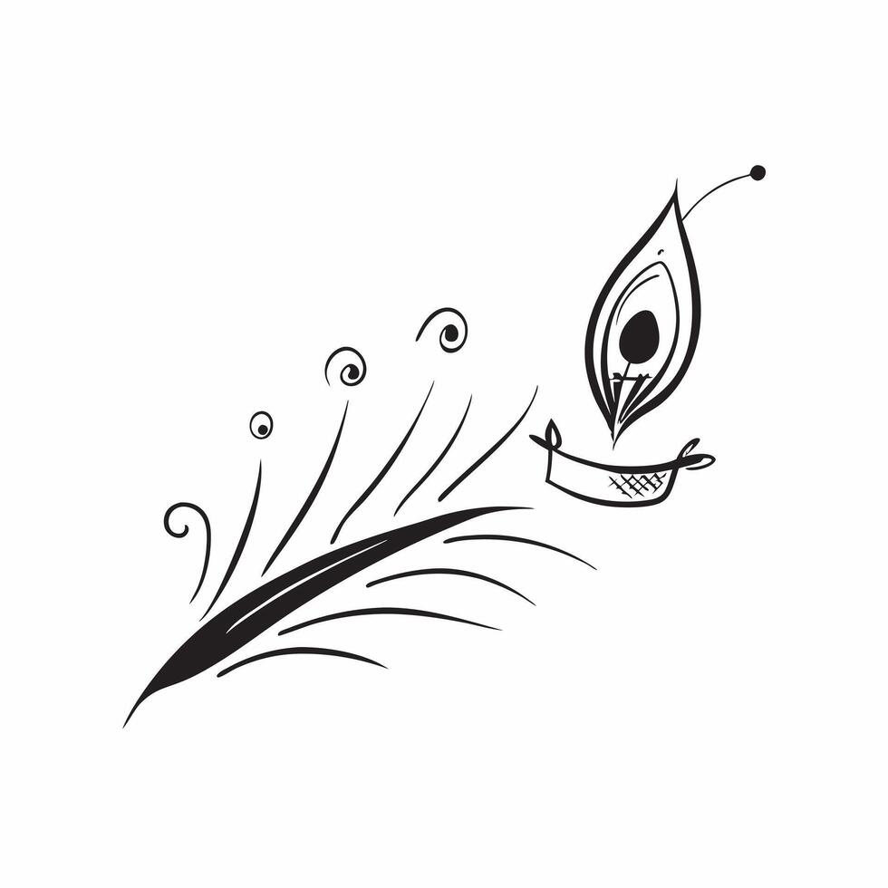 Peacock feather and Sharad Purnima Greetings text isolated on white background concept as Camera movement Zoom into the peacock feather with Sharad Purnima Greetings text Scene Is pure Set 2 vector
