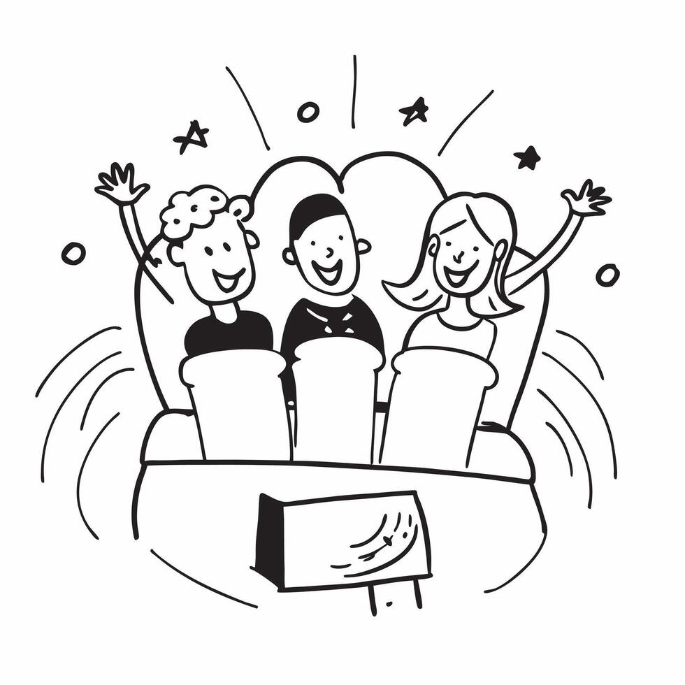 People with Enchanted Meeting Chairs and Smiling Faces concept as A group of people sitting on enchanted meeting chairs with smiling faces set against a dreamy background offering pure Set 3 vector