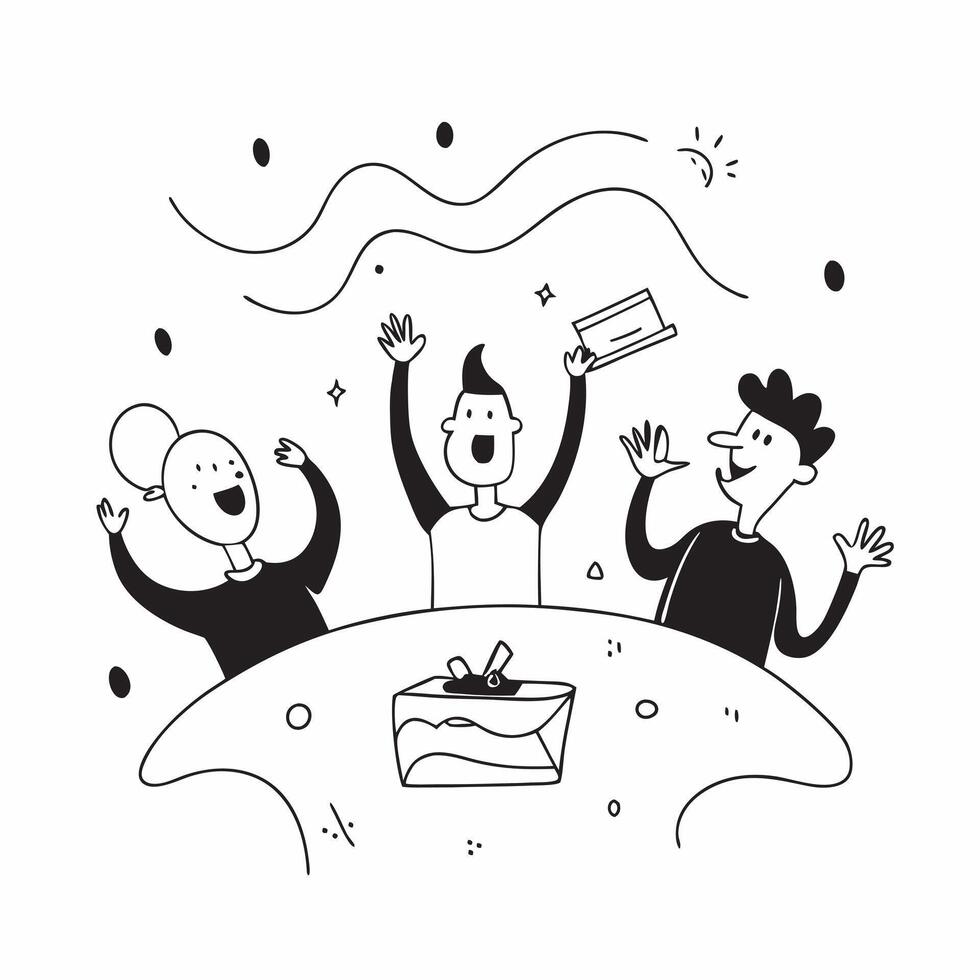 People with Enchanted Picnic and Smiling Faces concept as A group of people enjoying an enchanted picnic with smiling faces set against a whimsical background offering ample space pure Set 2 vector
