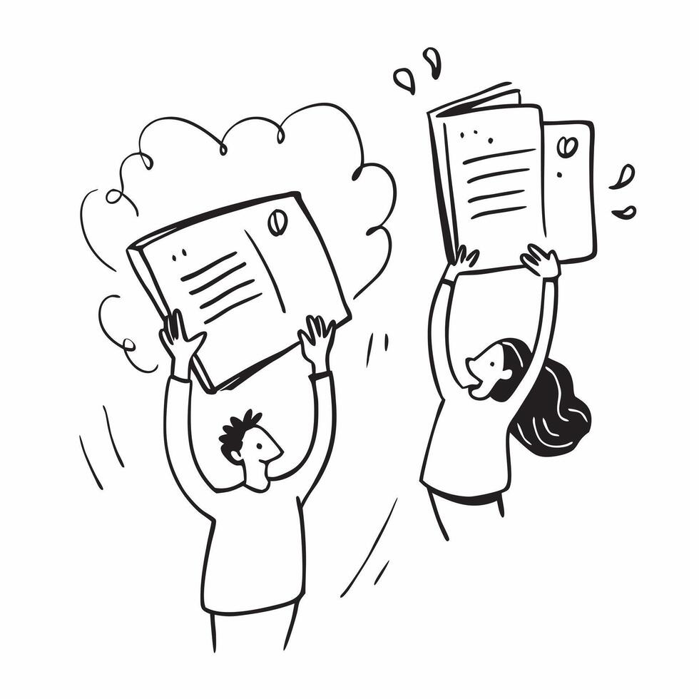 People with Floating Meeting Agendas and Joyful Expressions concept as A group of people holding floating meeting agendas with joyful expressions set against a dreamy background of pure Set 3 vector