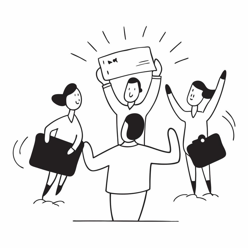 People with Glowing Candidate Interviews and Joyful Expressions concept as A group of people conducting glowing candidate interviews with joyful expressions set against a fantastic pure Set 2 vector
