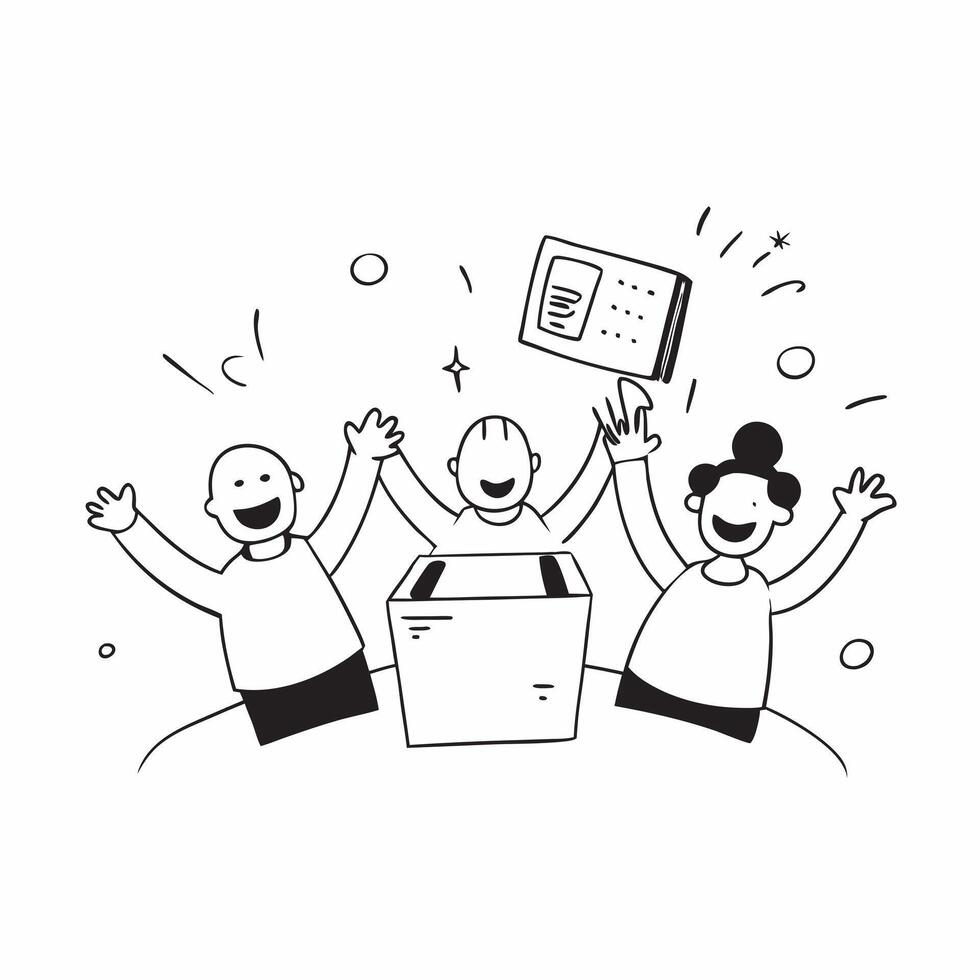People with Glowing Cash Registers and Cheerful Expressions concept as A group of people with glowing cash registers and cheerful expressions set against a whimsical background off pure Set 2 vector