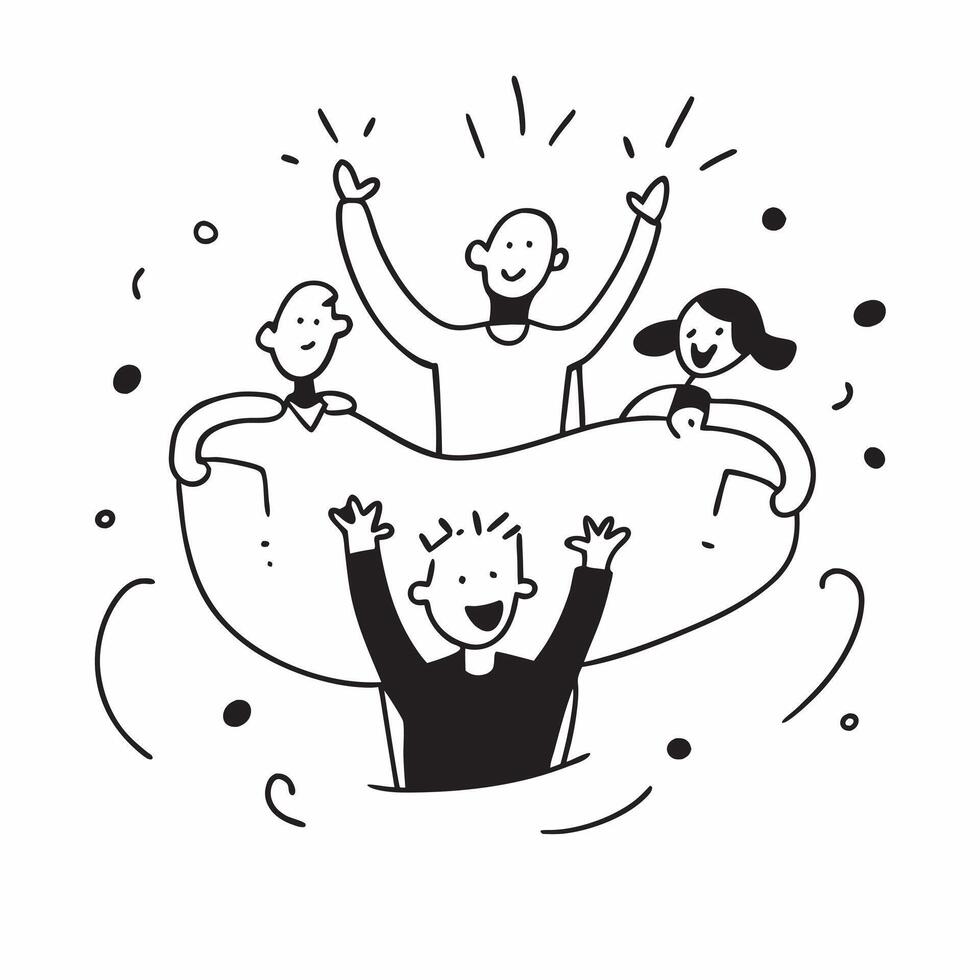 People with Glowing Community and Joyful Expressions concept as A group of people in a glowing community with joyful expressions set against a fantastical background offering ample pure Set 3 vector