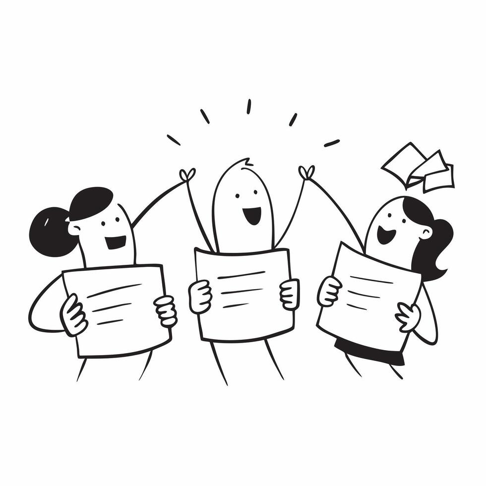 People with Glowing Inventory Lists and Joyful Expressions concept as A group of people holding glowing inventory lists with joyful expressions set against a dreamy background offe pure Set 2 vector