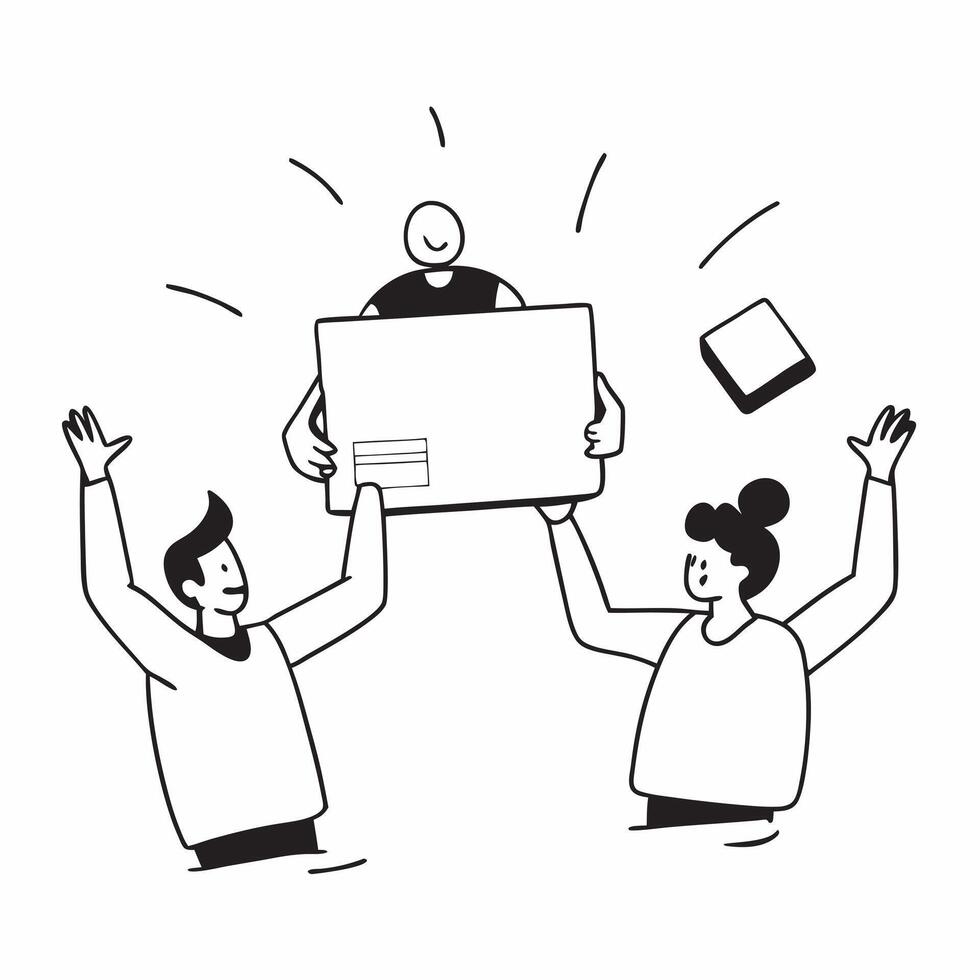 People with Glowing Inventory Software and Joyful Expressions concept as A group of people using glowing inventory software with joyful expressions set against a fantastical backgr pure Set 2 vector