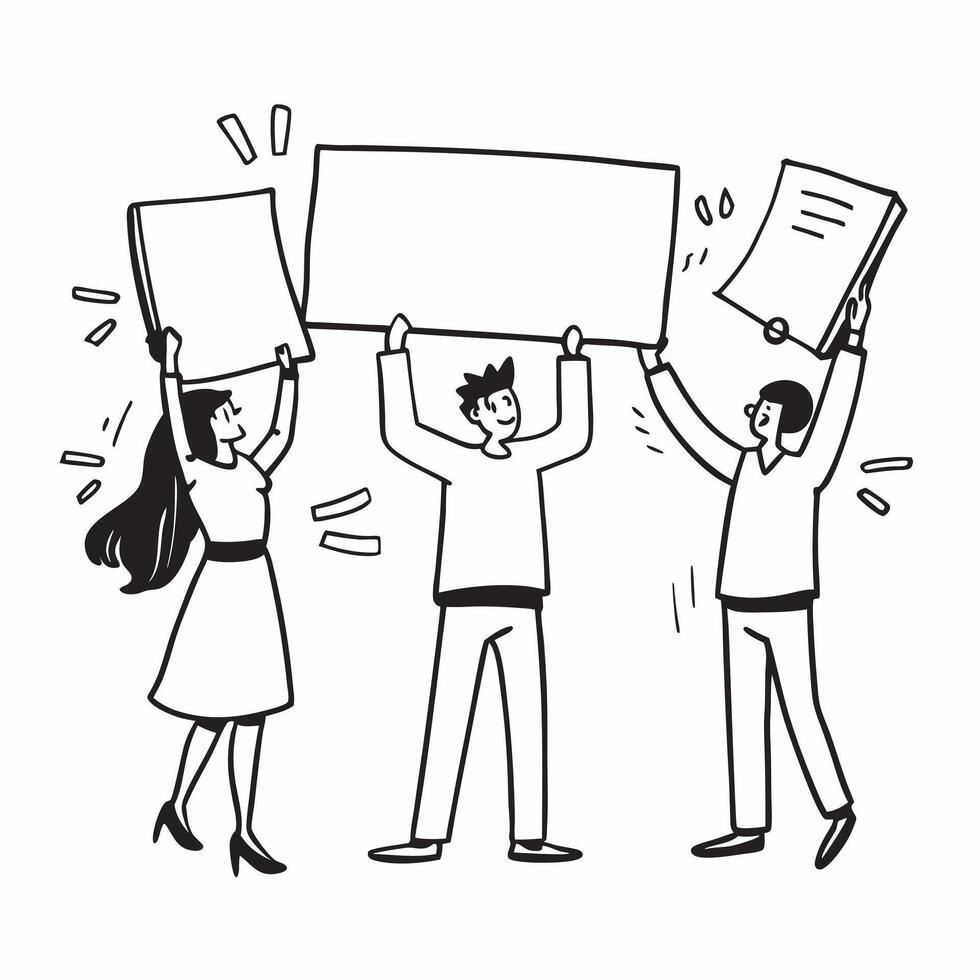People with Sparkling Presentation Boards and Joyful Expressions concept as A group of people using sparkling presentation boards with joyful expressions set against a whimsical ba pure Set 4 vector