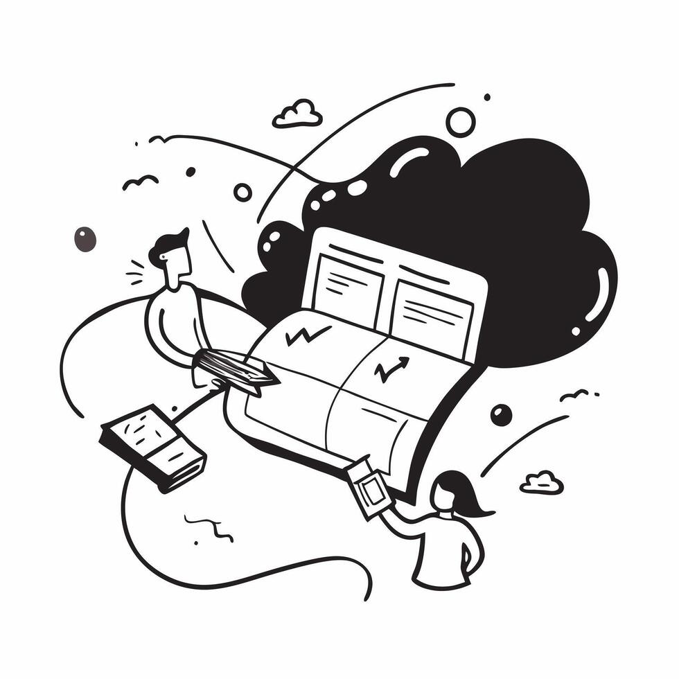 People with Watercolor Financial Planning and Tablets concept as A group of people developing watercolor financial plans with tablets set against a dreamy background offering ample pure vector