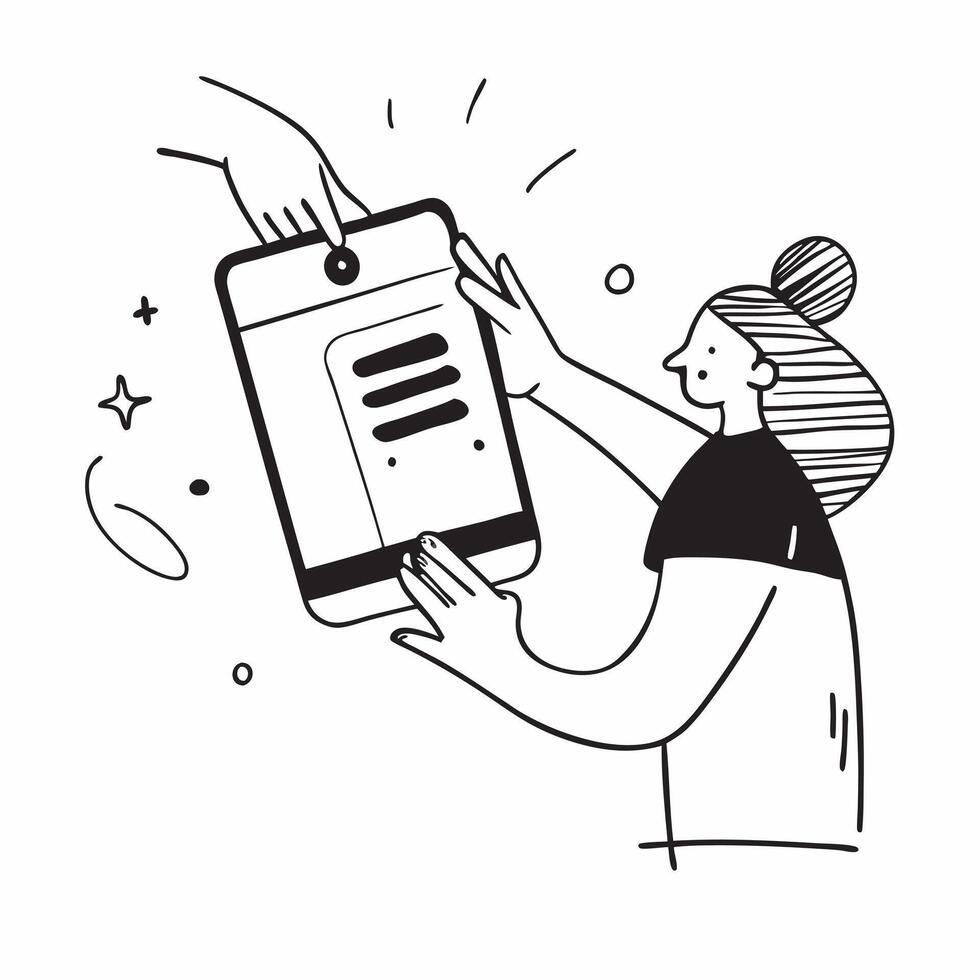 Person Paying with Digital Wallet concept as A person paying with a digital wallet on their smartphone with a plain background offering space for text or design elements in Photo pure Set 2 vector