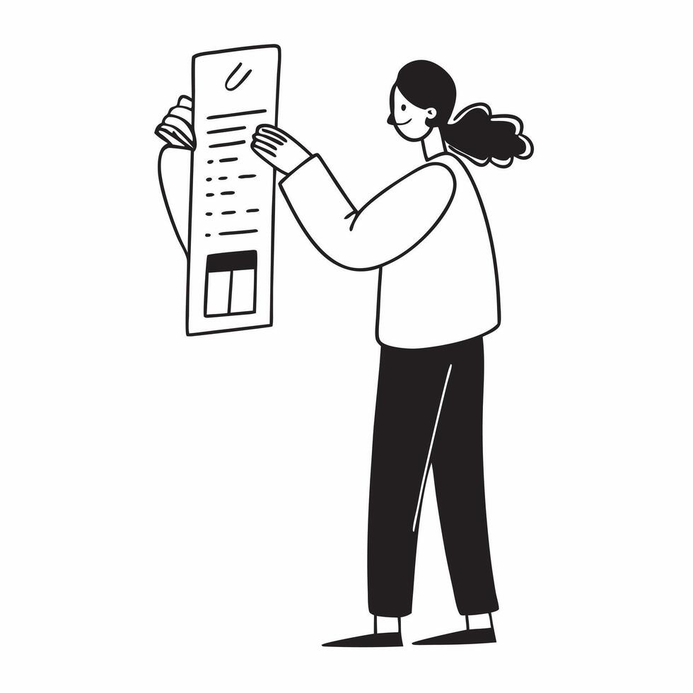 Person Using Mobile Banking to Split Bill concept as A person using a mobile banking app on their smartphone to split a bill with a clean background providing space for text or des pure vector