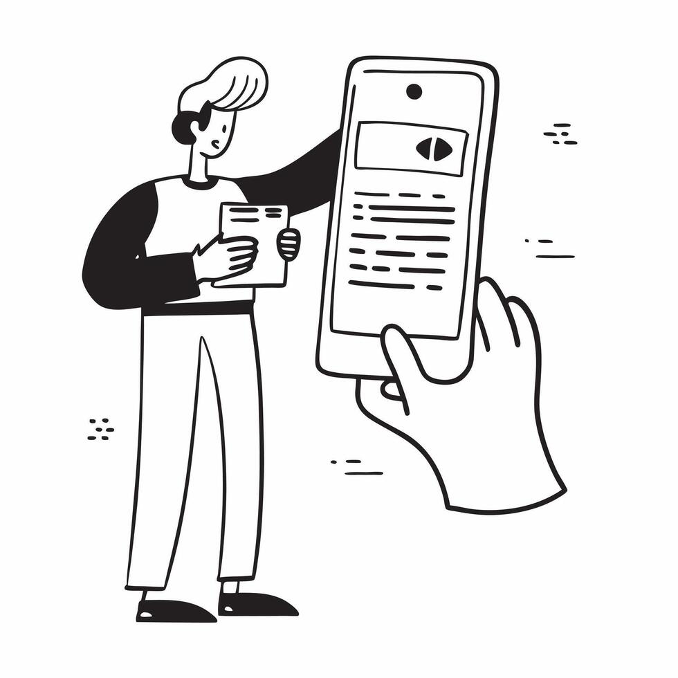 Person Using Mobile Banking to Split Bill concept as A person using a mobile banking app on their smartphone to split a bill with a clean background providing space for text or des pure Set 2 vector