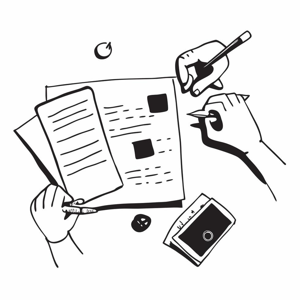 Person with Abstract Glossy Notebook Planning Tasks concept as A person planning tasks in an abstract glossy notebook emphasizing organization and productivity in remote work Came pure Set 4 vector