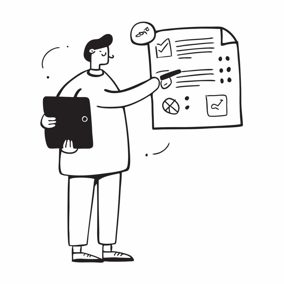 Person with Clipboard and Organized Service Coordination concept as A person holding a clipboard ensuring organized service coordination set against a clean background offering spa pure vector