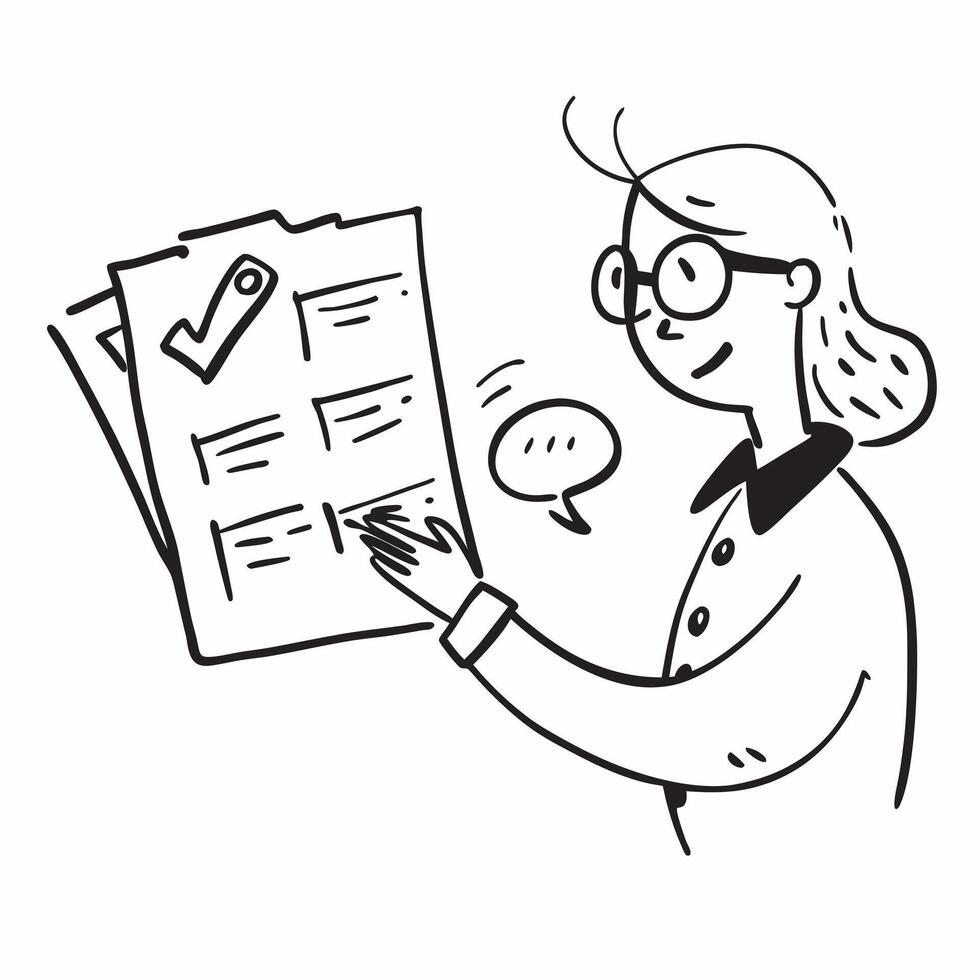 Person with Clipboard and Efficient Service Management concept as A person holding a clipboard providing efficient service management set against a clean background offering space pure Set 4 vector