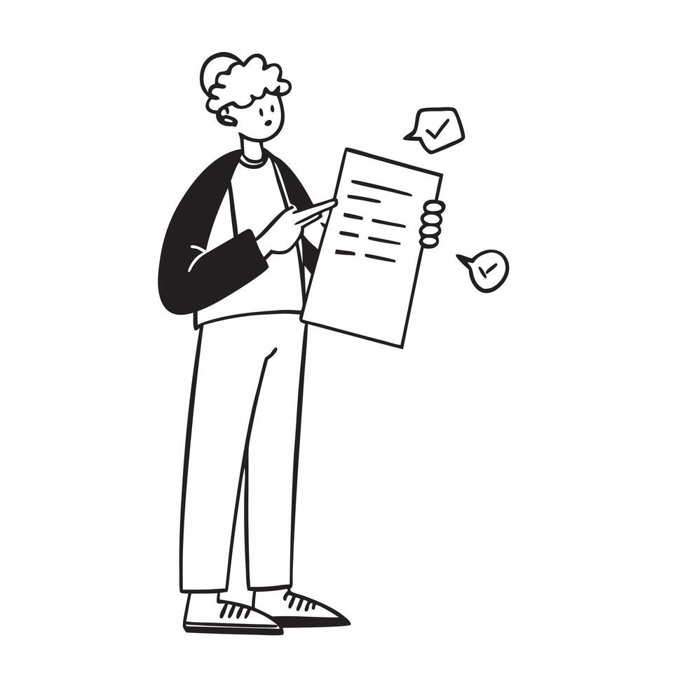 Person with Clipboard and Reliable Service Coordination concept as A person holding a clipboard ensuring reliable service coordination set against a clean background offering space pure Set 3 vector