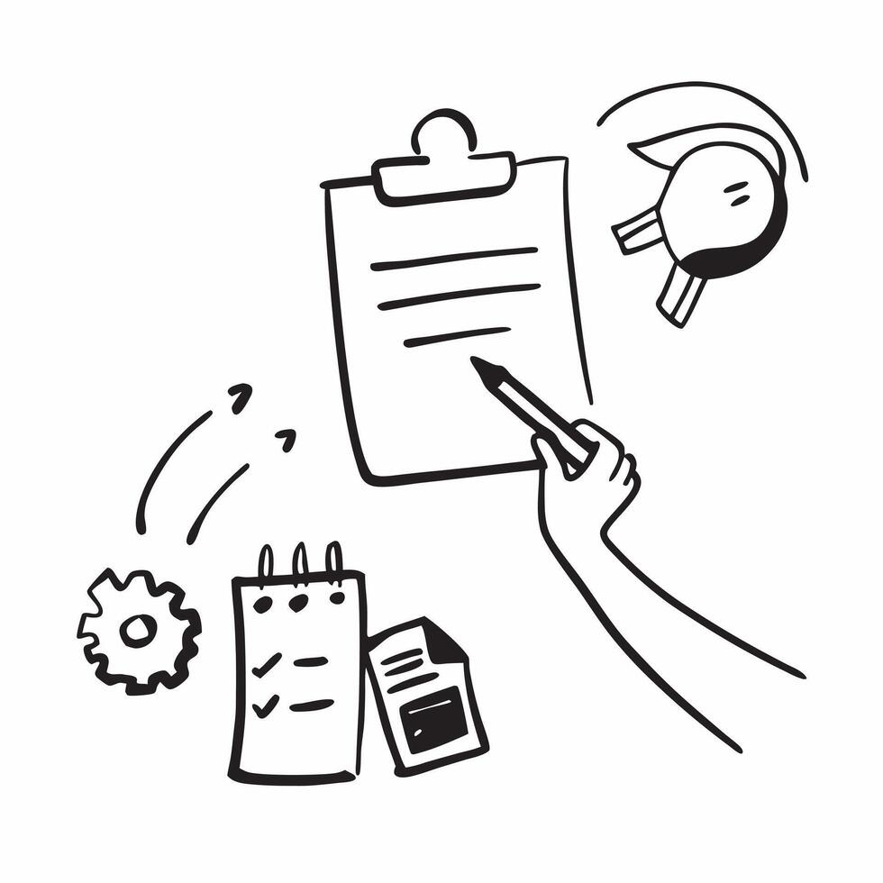 Person with Clipboard and Tools for Maintenance Service concept as A person holding a clipboard and tools set against a clean background offering space for text or graphics symboli pure Set 3 vector