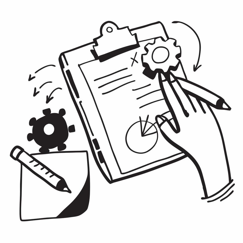 Person with Clipboard and Tools for Maintenance Service concept as A person holding a clipboard and tools set against a clean background offering space for text or graphics symboli pure Set 2 vector