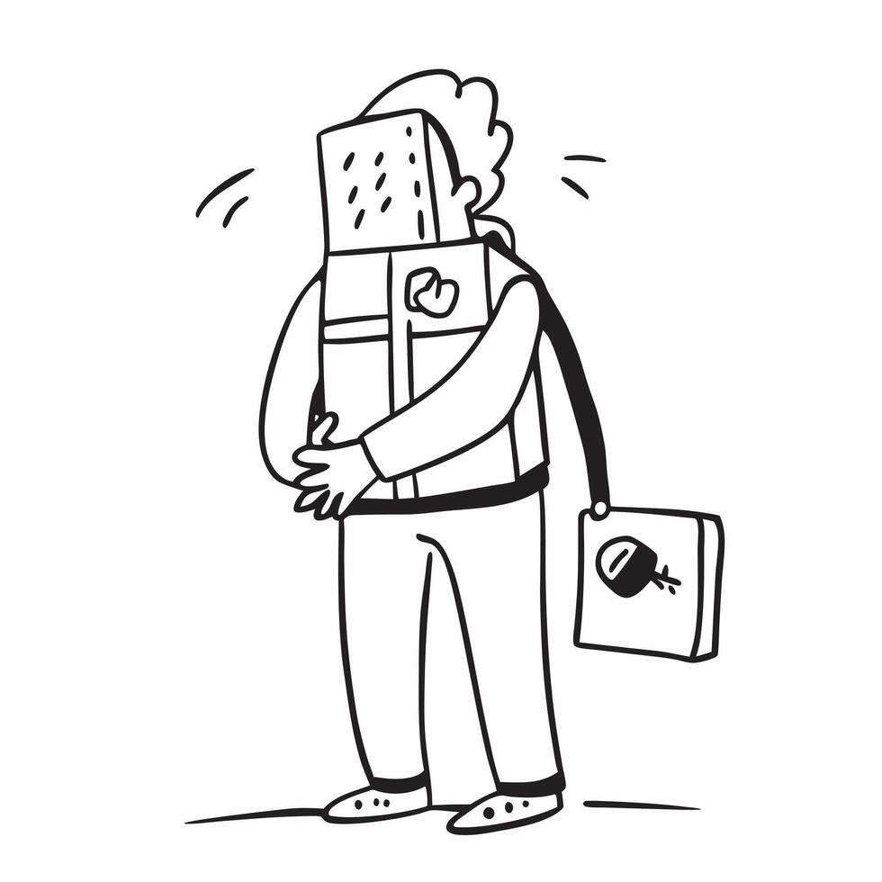 Person with Delivery Bag and Timely Courier Service concept as A person holding a delivery bag symbolizing timely courier service set against a clean background offering space for pure Set 4 vector